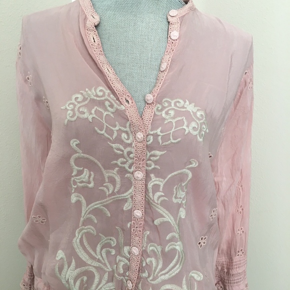 JOHNNY WAS BLOUSE S - Picture 1 of 5